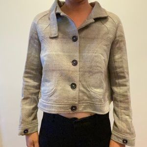 Marni wool crop structured button down coat.